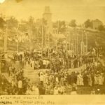 Photo of the laying of the cornerstone for Turner Hall in 1893